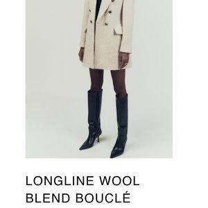 LONGLINE WOOL BLEND BOUCLÉ BLAZER from Zara